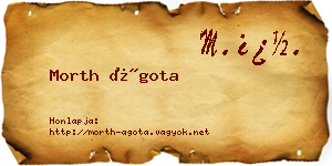 Morth Ágota névjegykártya